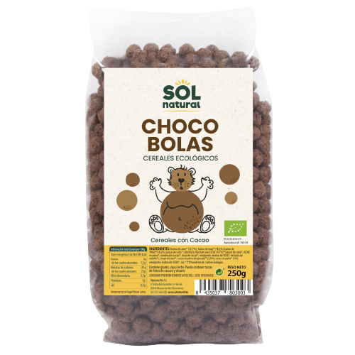 Choco bolas chocolate Ecologico 250g Sol natural