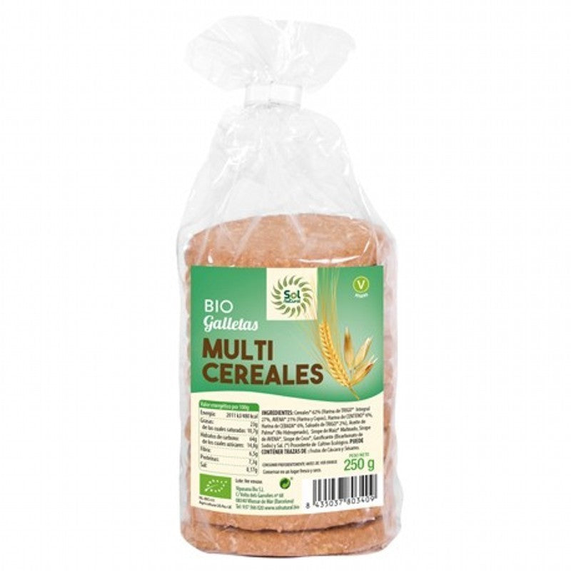 Galletas multicereales Ecológica 250g Sol natural