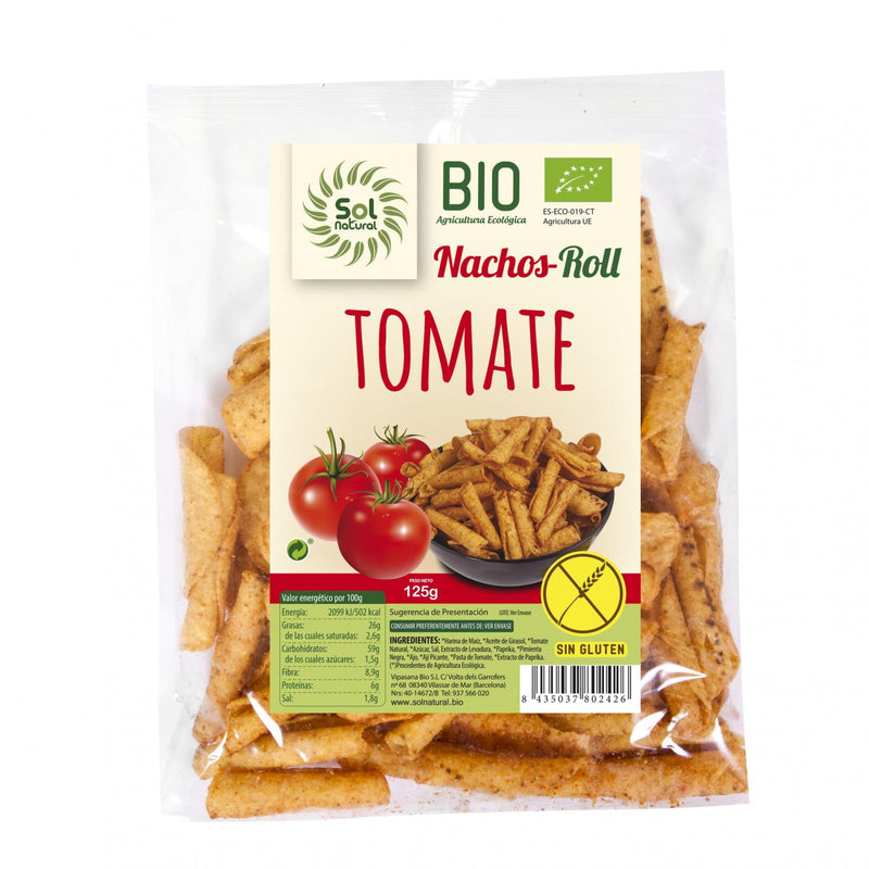 Nachos roll maíz tomate Ecológico 125gr Sol Natural