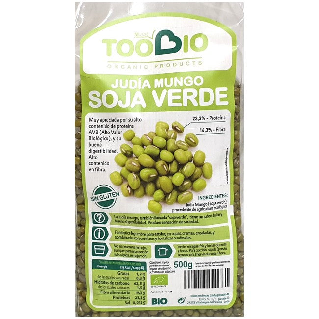 Soja verda mungo Ecològica 500g Toobio