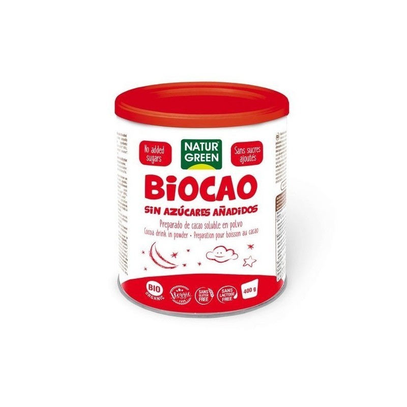 Biocao reduït en sucre Ecologico 400g Naturgreen