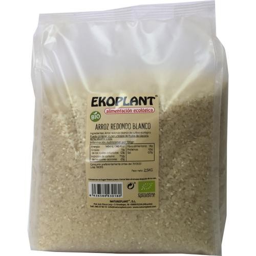 Organic round brown rice bag 2.5kg Ekoplant