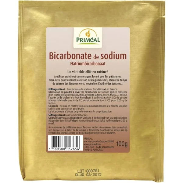 Bicarbonato sódico uso alimentario Ecológico 100g Primeal