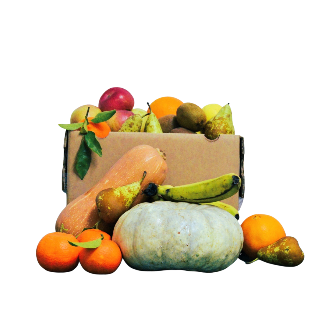 CESTA LUNCH 4K: Surtido de fruta ecológica 100% recién cosechada para 1 o 2 personas.