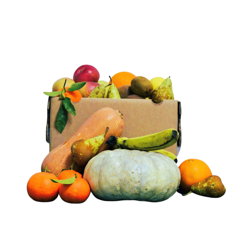 LUNCH BASKET 4K: Assortment of 100% freshly harvested organic fruit for 1 or 2 people. Discount coupon for free shipping only applicable to Marina Alta and Oliva*: marinaaltaoliva
