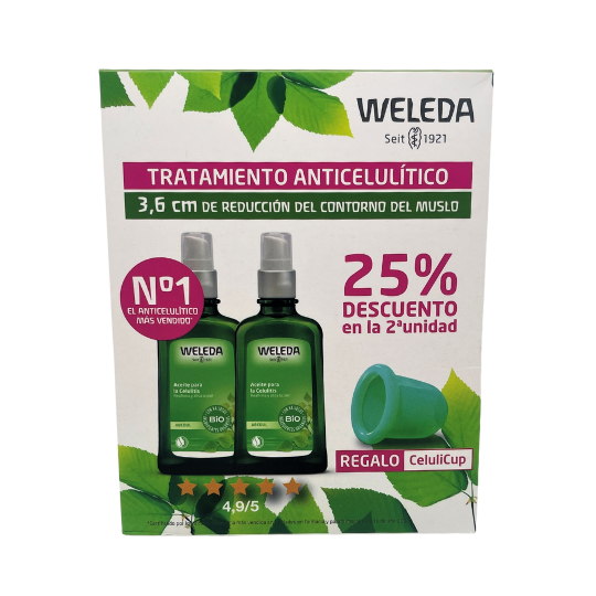 Pack aceite abedul tratamiento anticelulitico Ecologico 2*100ml Weleda