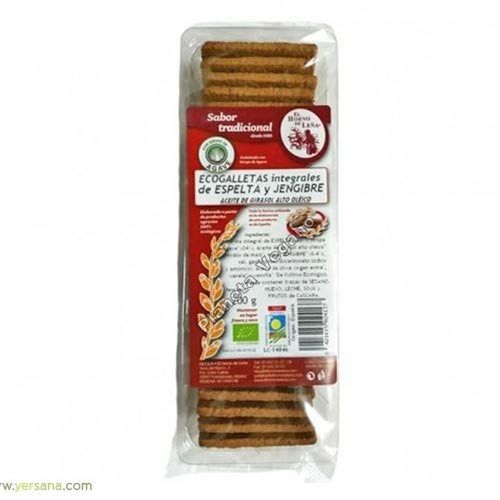 Galletas integral espelta y jengibre Ecologico 190g Horno de leña